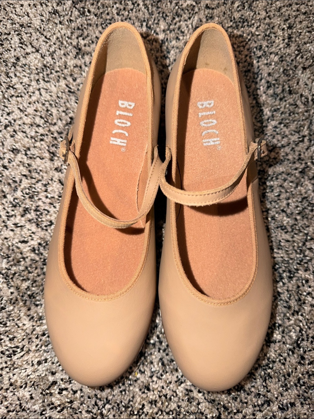 Bloch Tap Dance Shoes Women’s Size 8 Tan Mary Jane’s - Picture 2 of 7